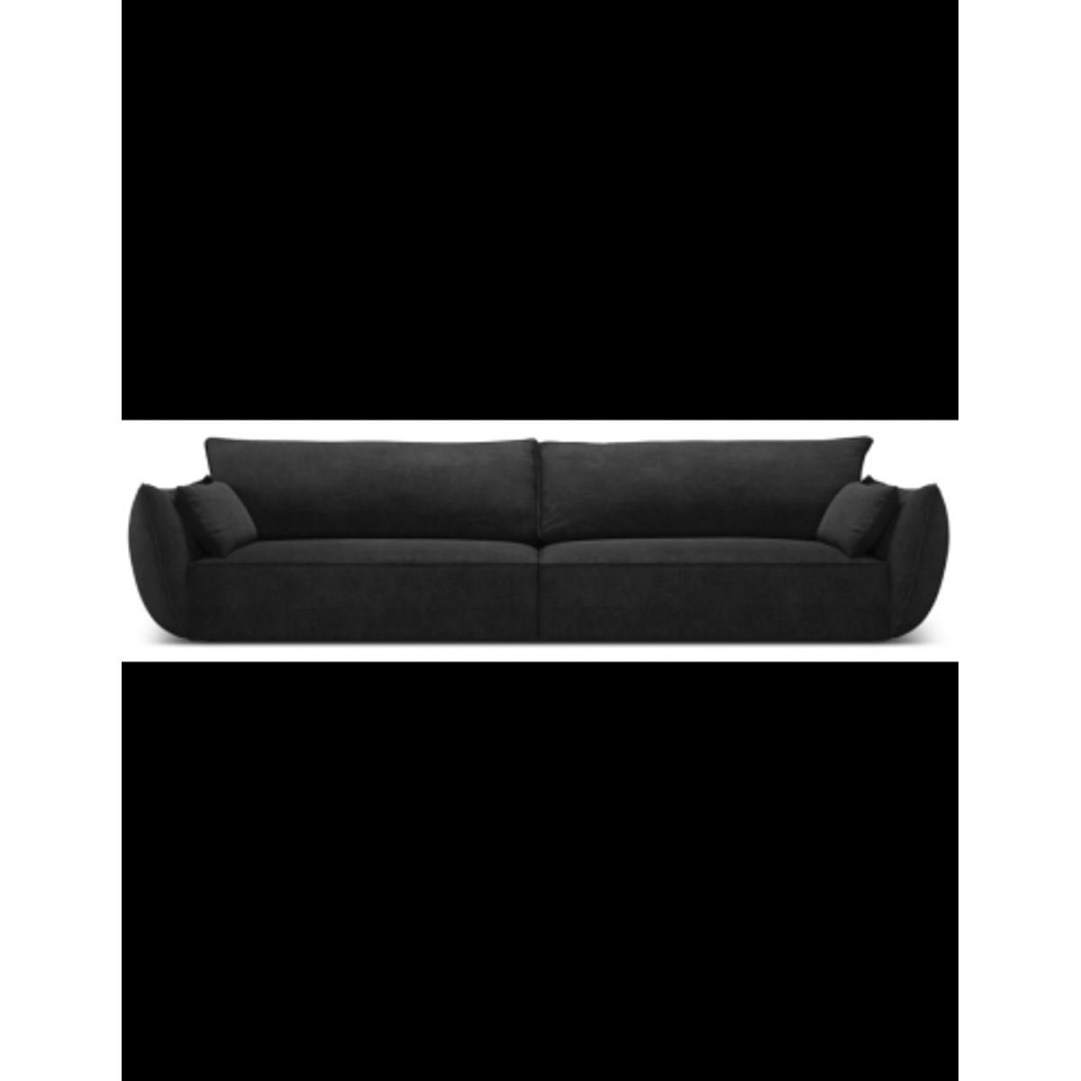 Kaelle 4-personers sofa i chenille B248 cm - Sort