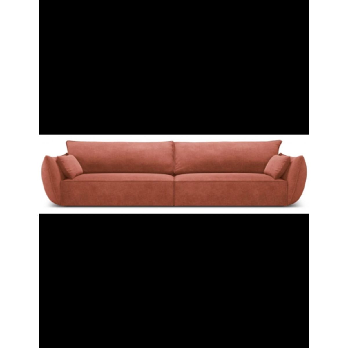 Kaelle 4-personers sofa i chenille B248 cm - Terracotta