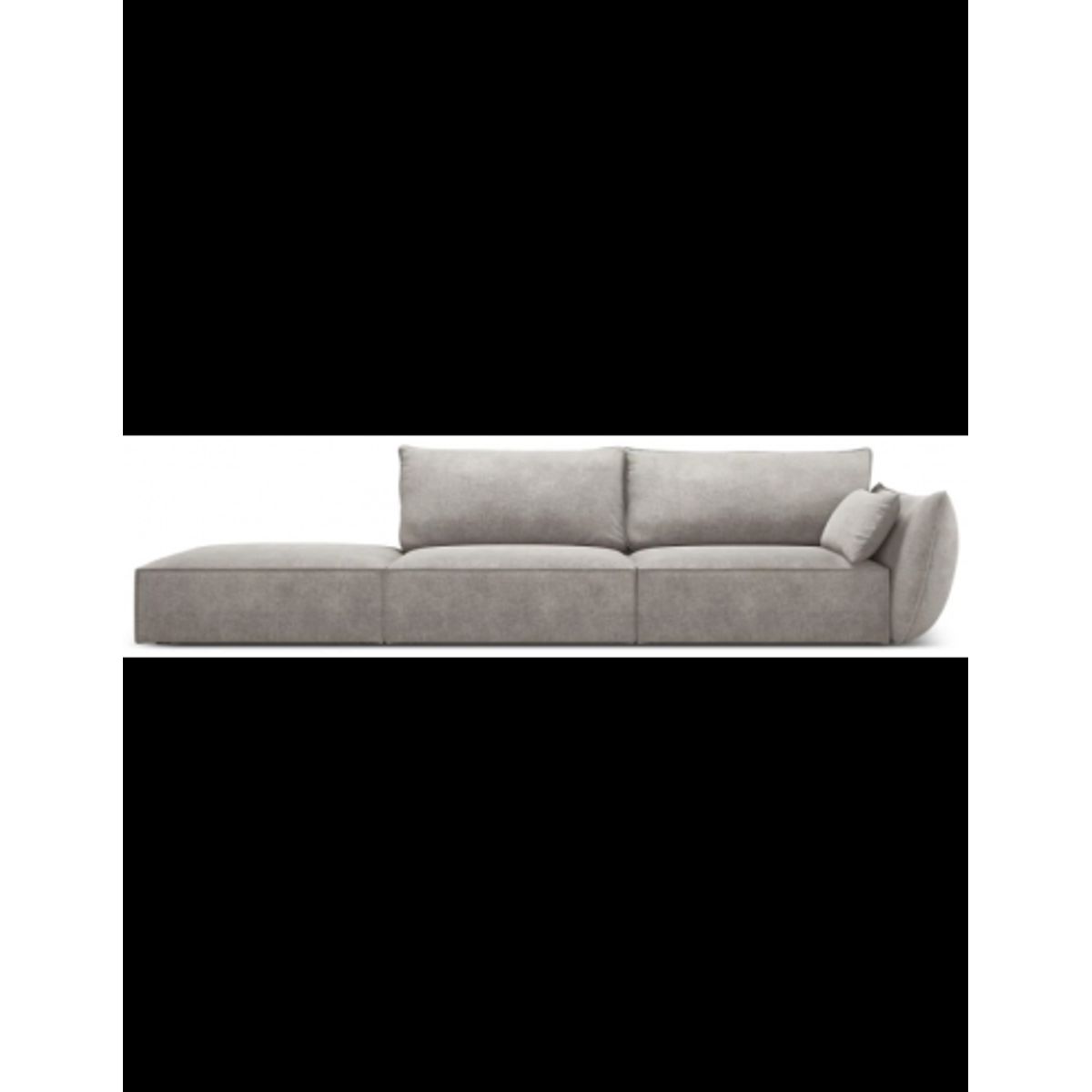 Kaelle venstrevendt 4-personers sofa i chenille B286 cm - Lysegrå