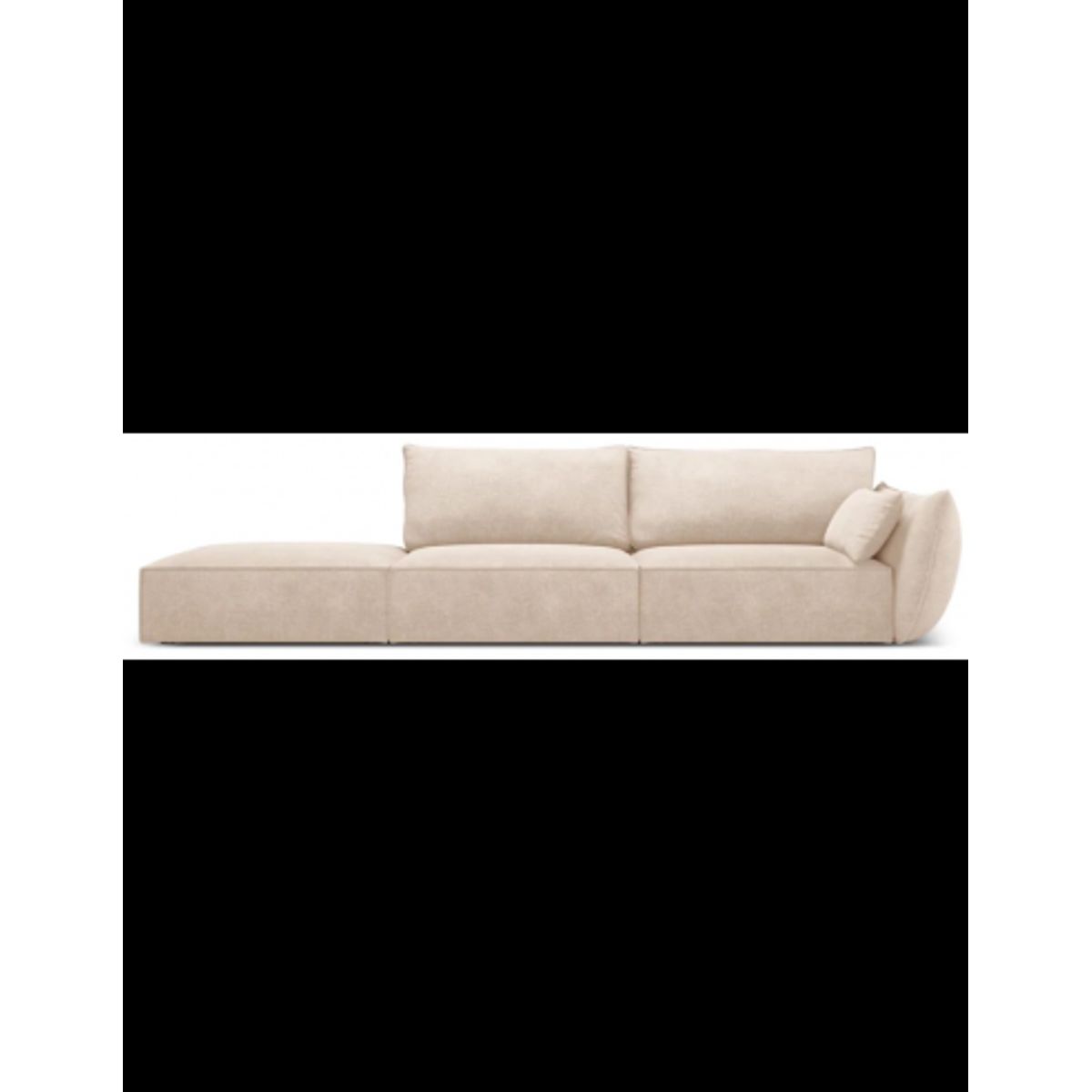 Kaelle venstrevendt 4-personers sofa i chenille B286 cm - Beige