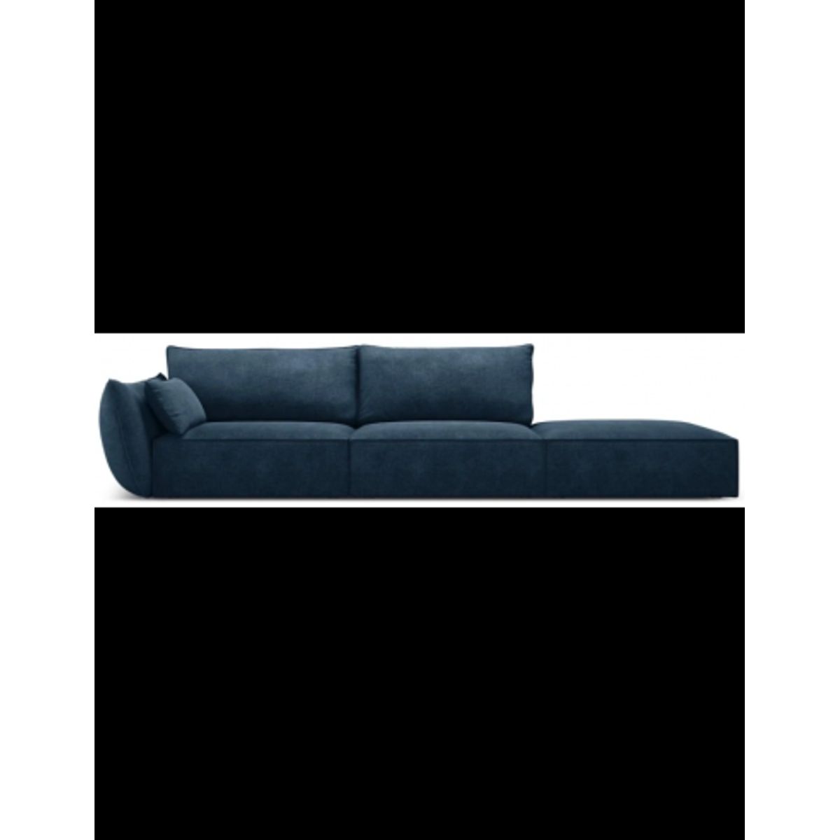 Kaelle højrevendt 4-personers sofa i chenille B286 cm - Blå