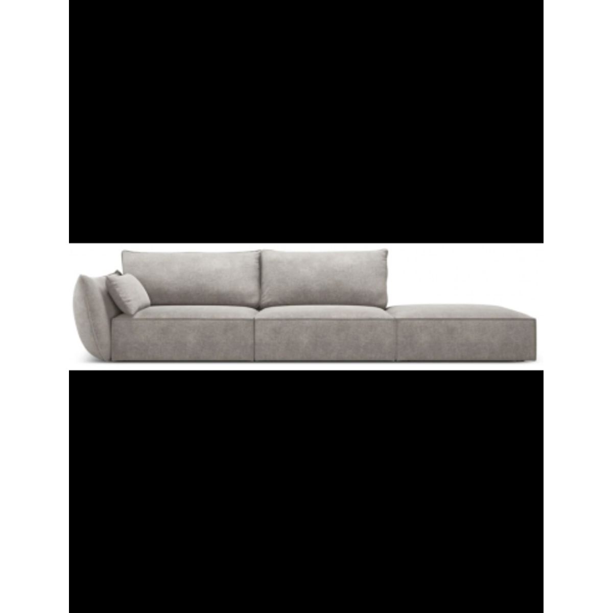 Kaelle højrevendt 4-personers sofa i chenille B286 cm - Lysegrå