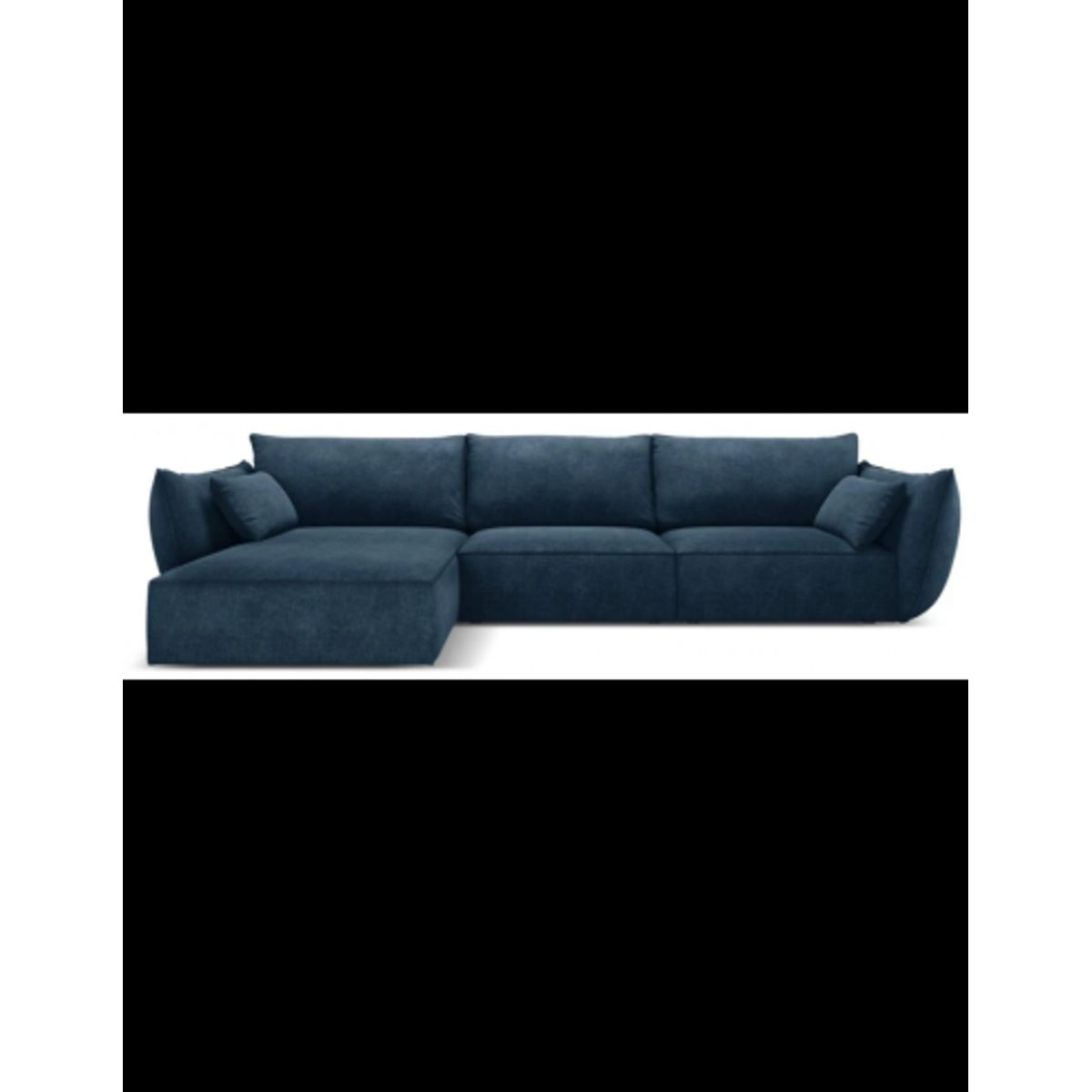 Kaelle venstrevendt chaiselongsofa i chenille B308 x D171 cm - Blå