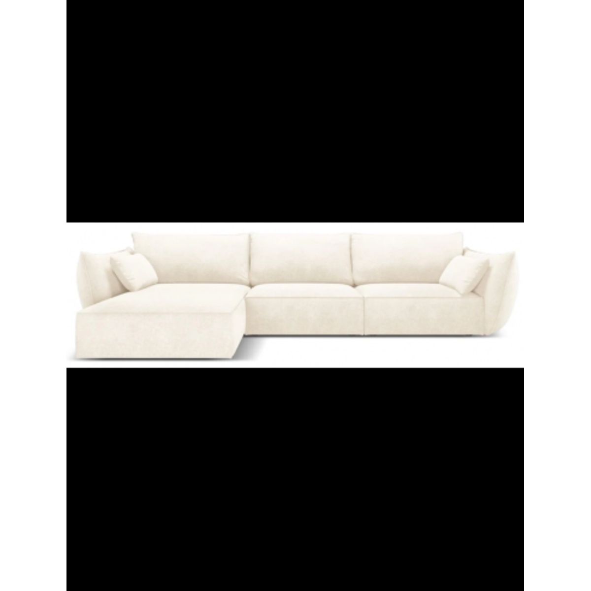 Kaelle venstrevendt chaiselongsofa i chenille B308 x D171 cm - Lys beige