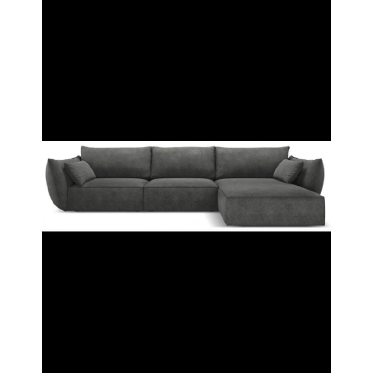 Kaelle højrevendt chaiselongsofa i chenille B308 x D171 cm - Mørkegrå