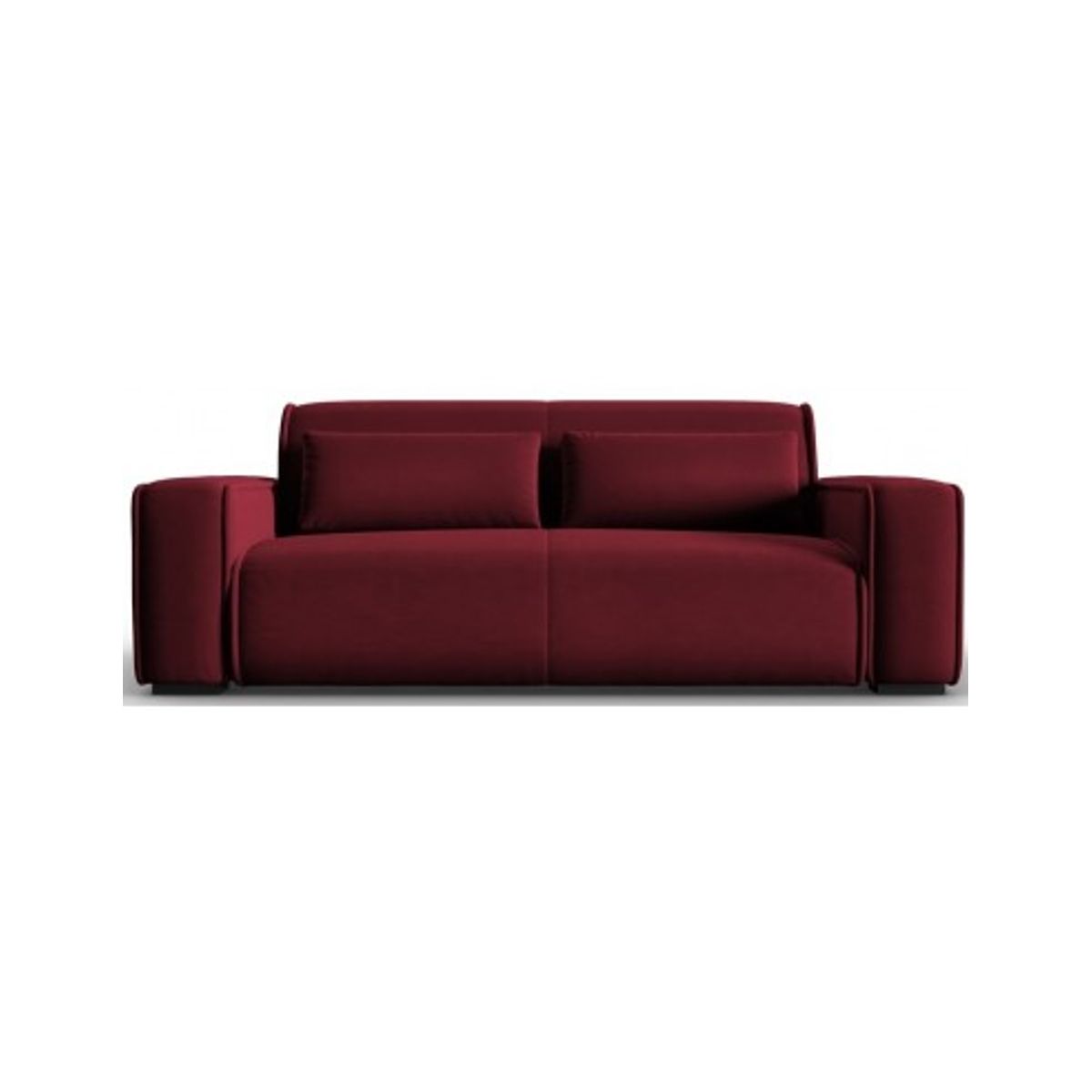 Lina 3-personers sofa i velour B192 cm - Bordeaux