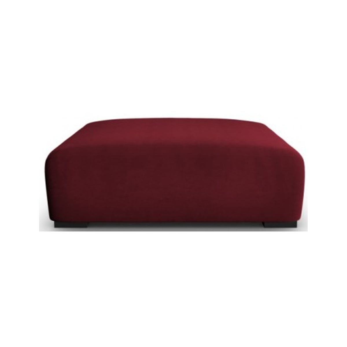 Lina puf til sofa i velour B117 x D102 cm - Bordeaux