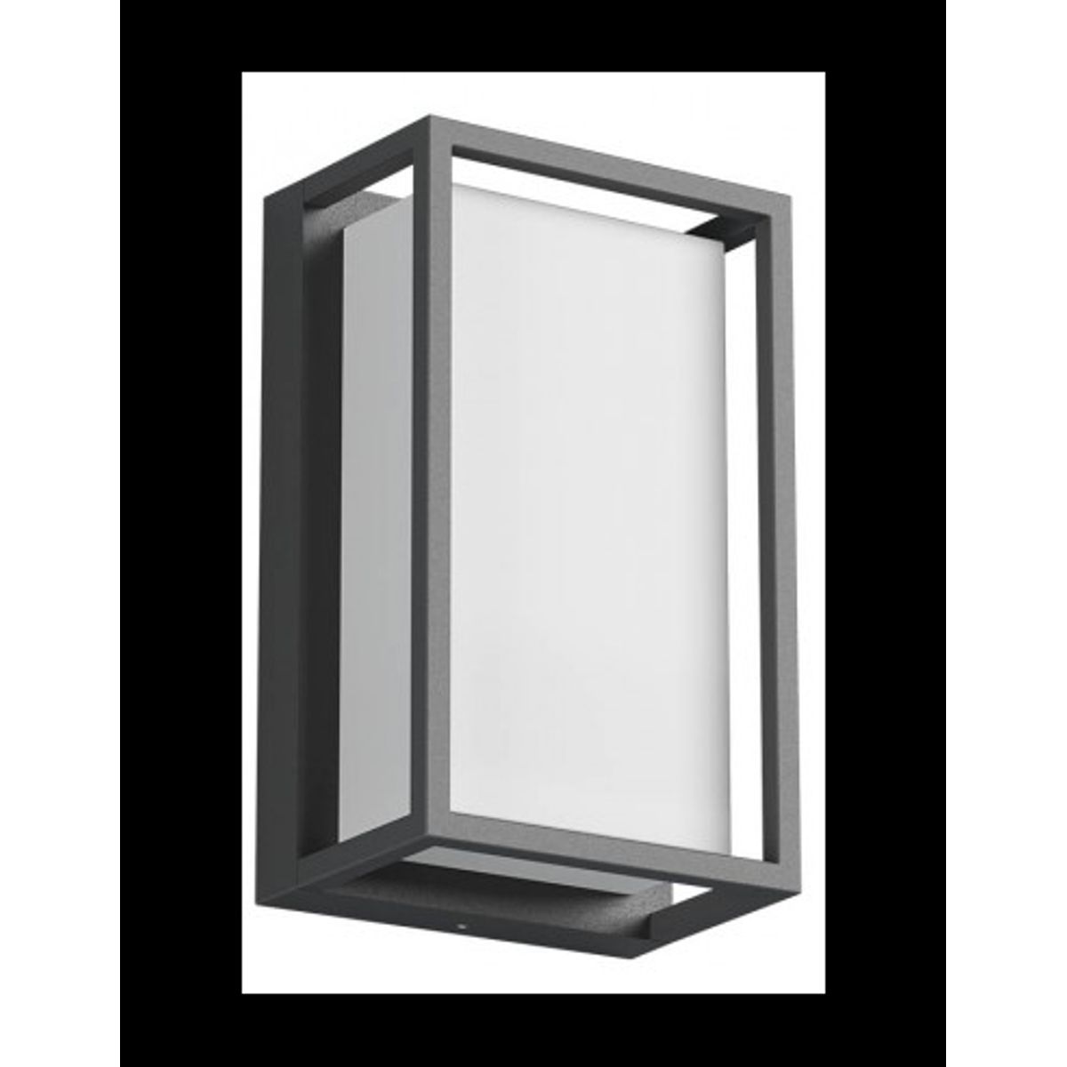 QUADRIS Væglampe i aluminium og polycarbonat H24 cm 1 x 12W SMD LED - Mat mørkegrå