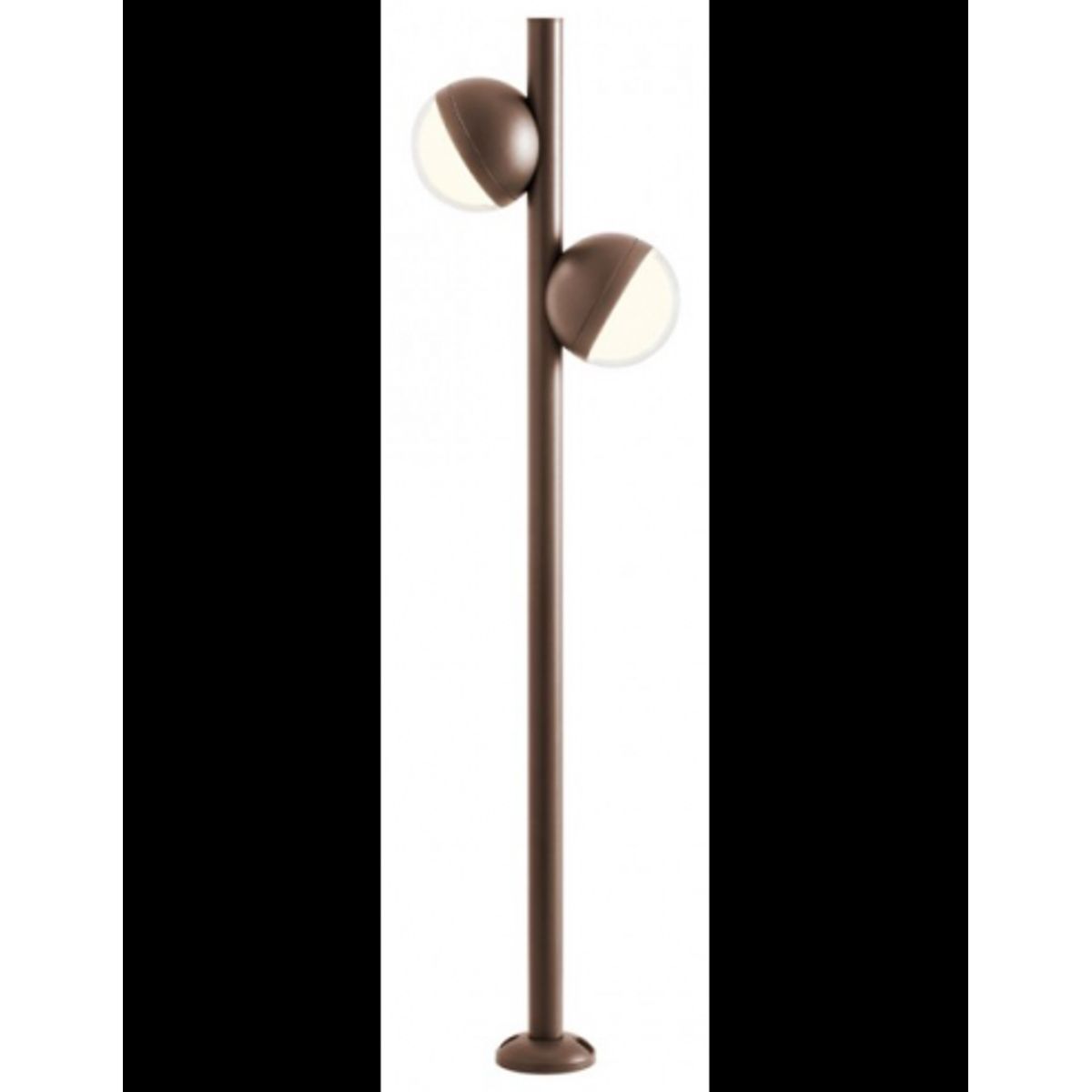 MAGNUS Bedlampe i aluminium og polycarbonat H103 cm 20W SMD LED - Mat corten