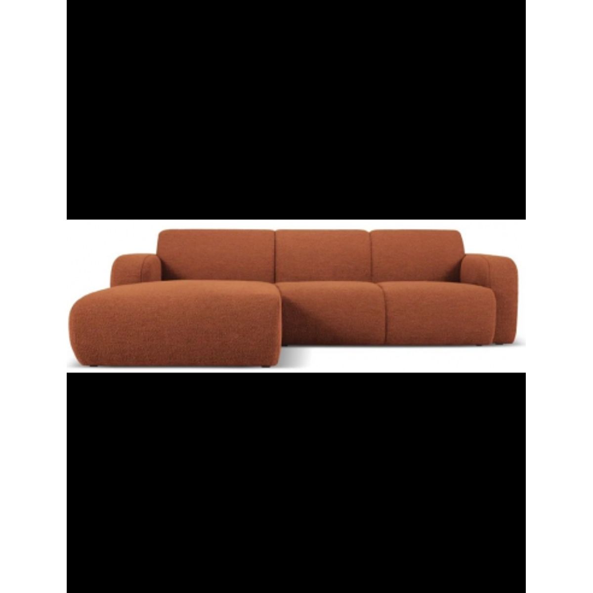 Molino venstrevendt chaiselongsofa i bouclé B250 x D170 cm - Brun