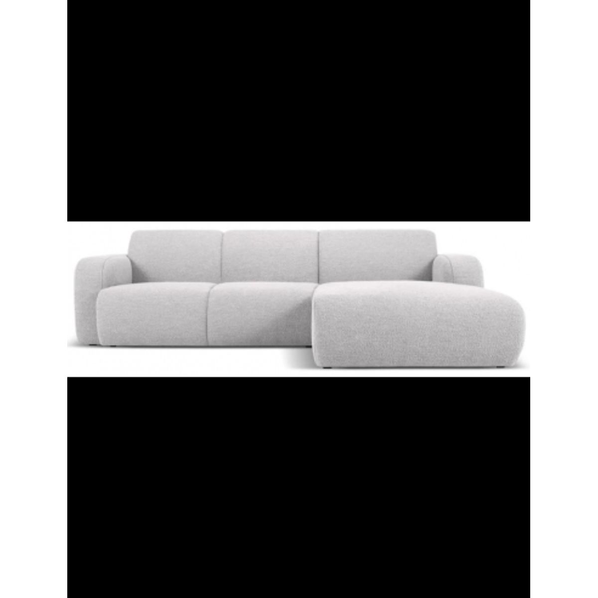 Molino højrevendt chaiselongsofa i bouclé B250 x D170 cm - Lysegrå