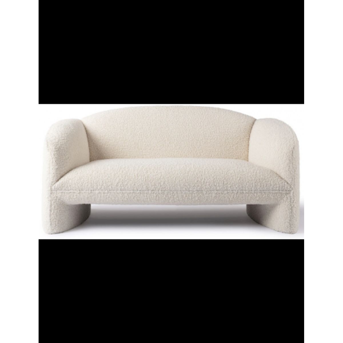 NACHII 2-Personers sofa i plys polyester B174 cm - Beige