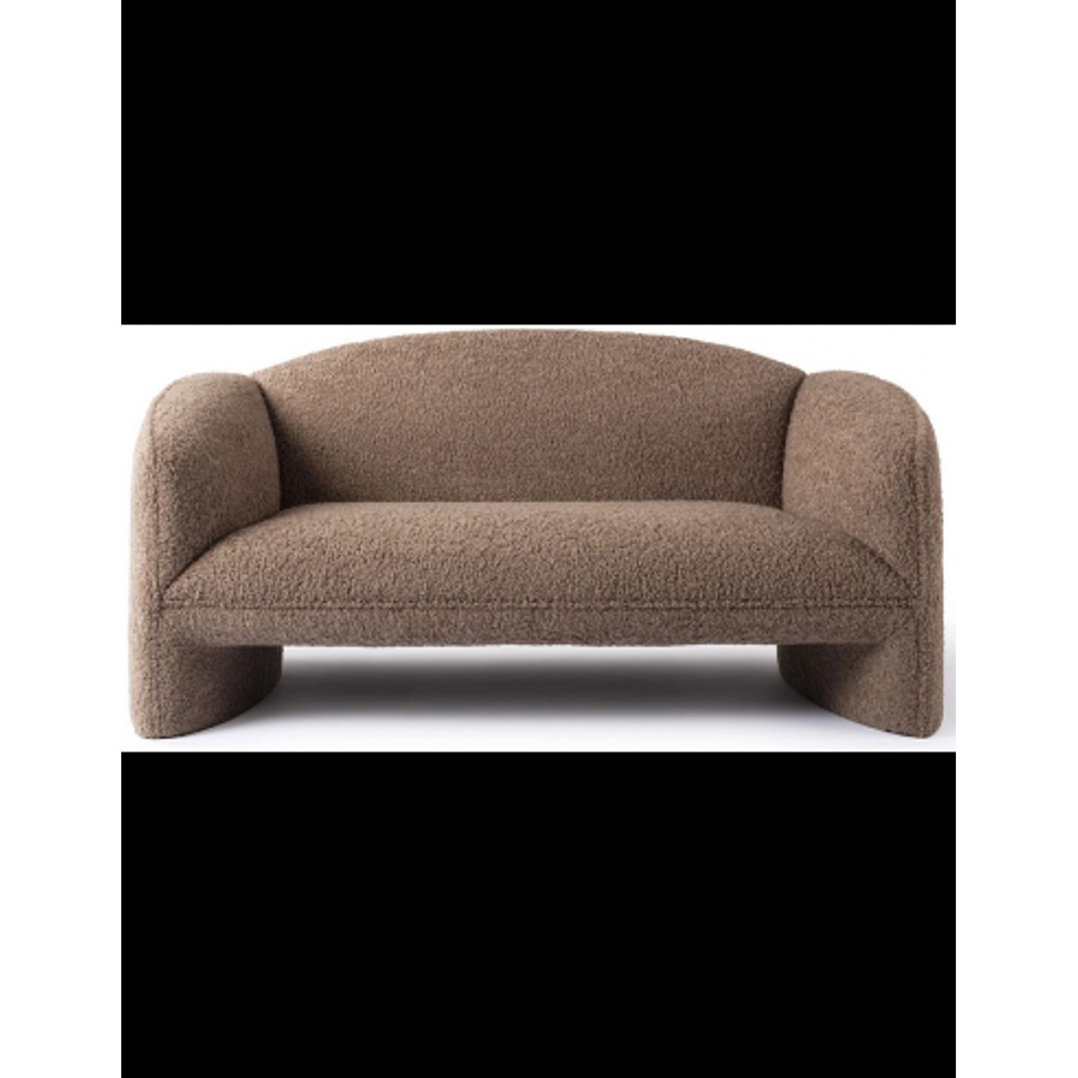 NACHII 2-Personers sofa i plys polyester B174 cm - Brun