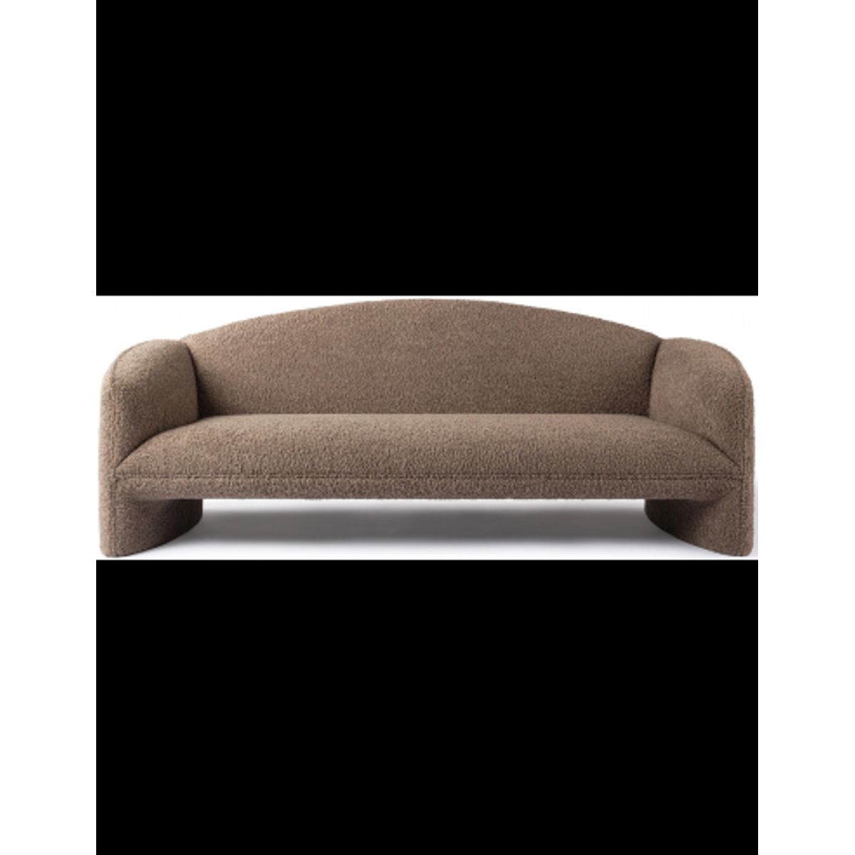 NACHII 3-Personers sofa i plys polyester B234 cm - Brun