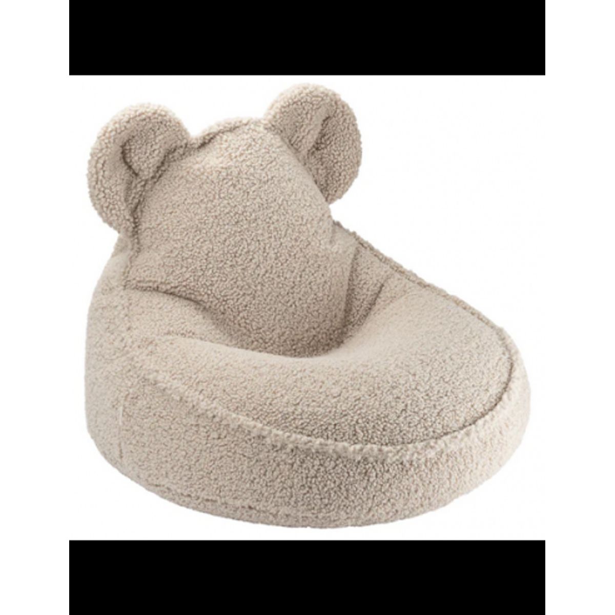 Bear Sækkestol til børn i OEKO-TEX teddy polyester H42 cm - Biscuit