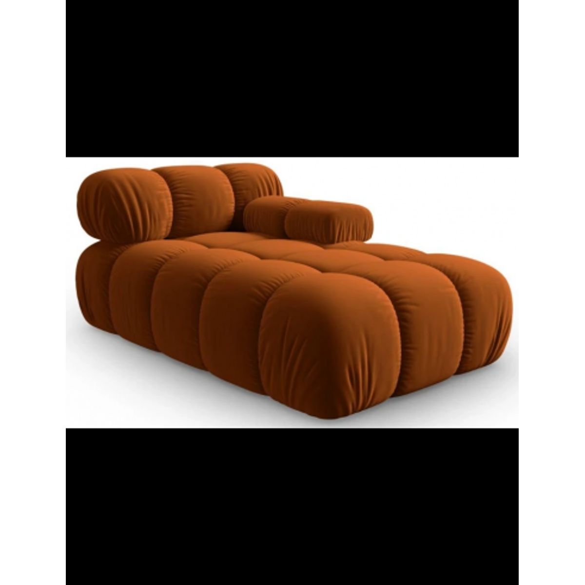 Bellis højrevendt daybed i velour B155 cm - Terracotta