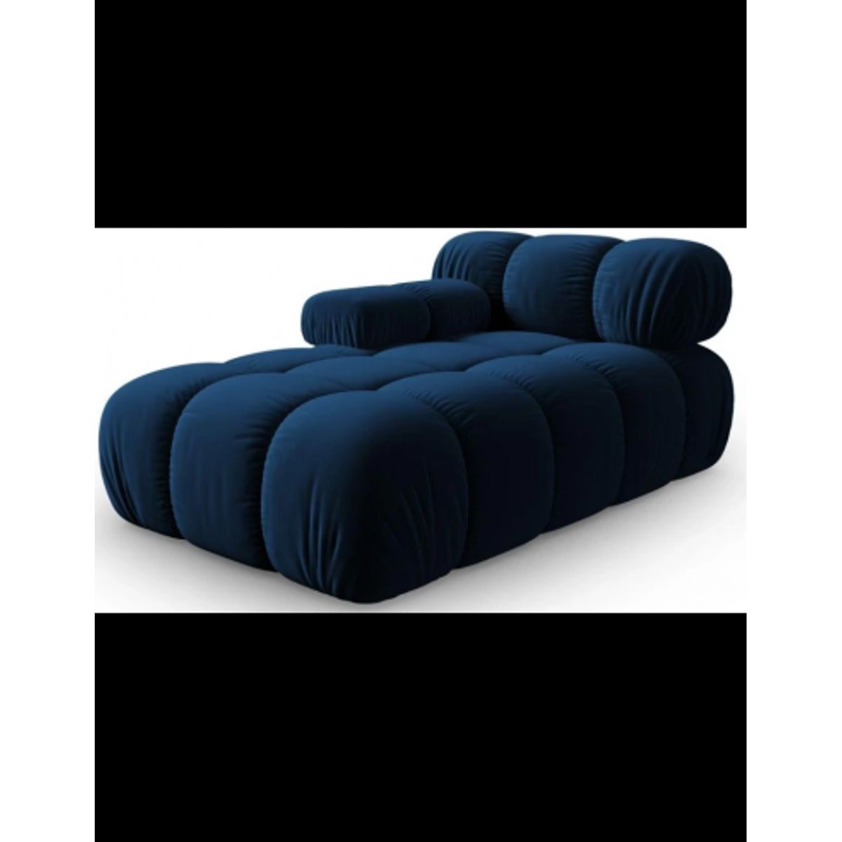 Bellis venstrevendt daybed i velour B155 cm - Blå