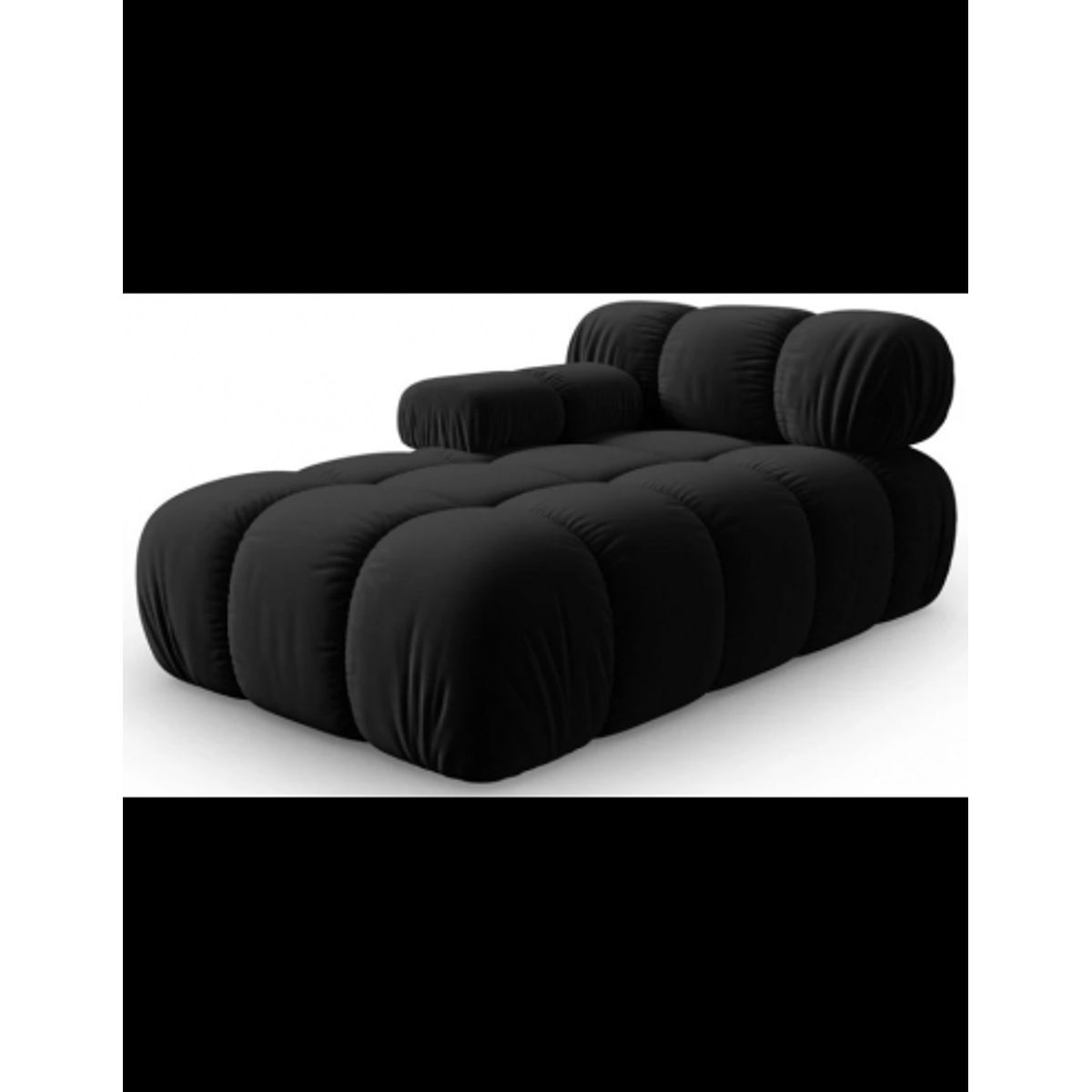 Bellis venstrevendt daybed i velour B155 cm - Sort