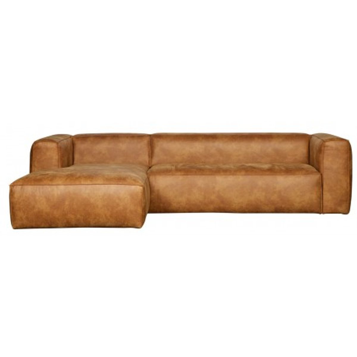 BEAN hjørnesofa i læder 305 x 175 cm - Cognac