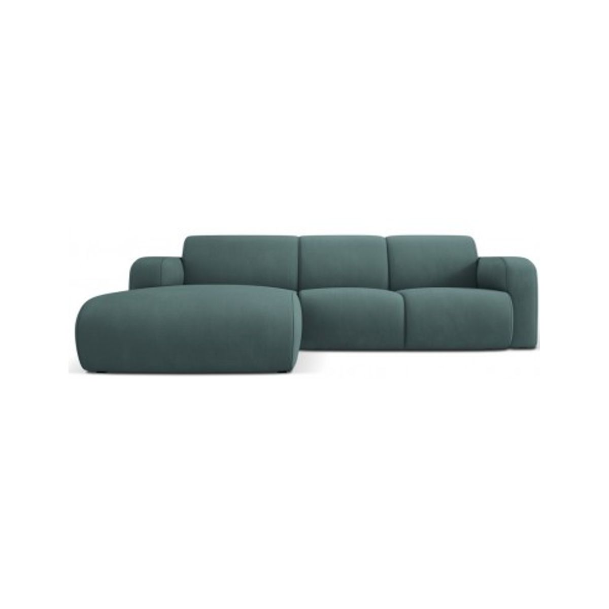 Molino venstrevendt chaiselongsofa i polyester B250 x D170 cm - Havgrøn