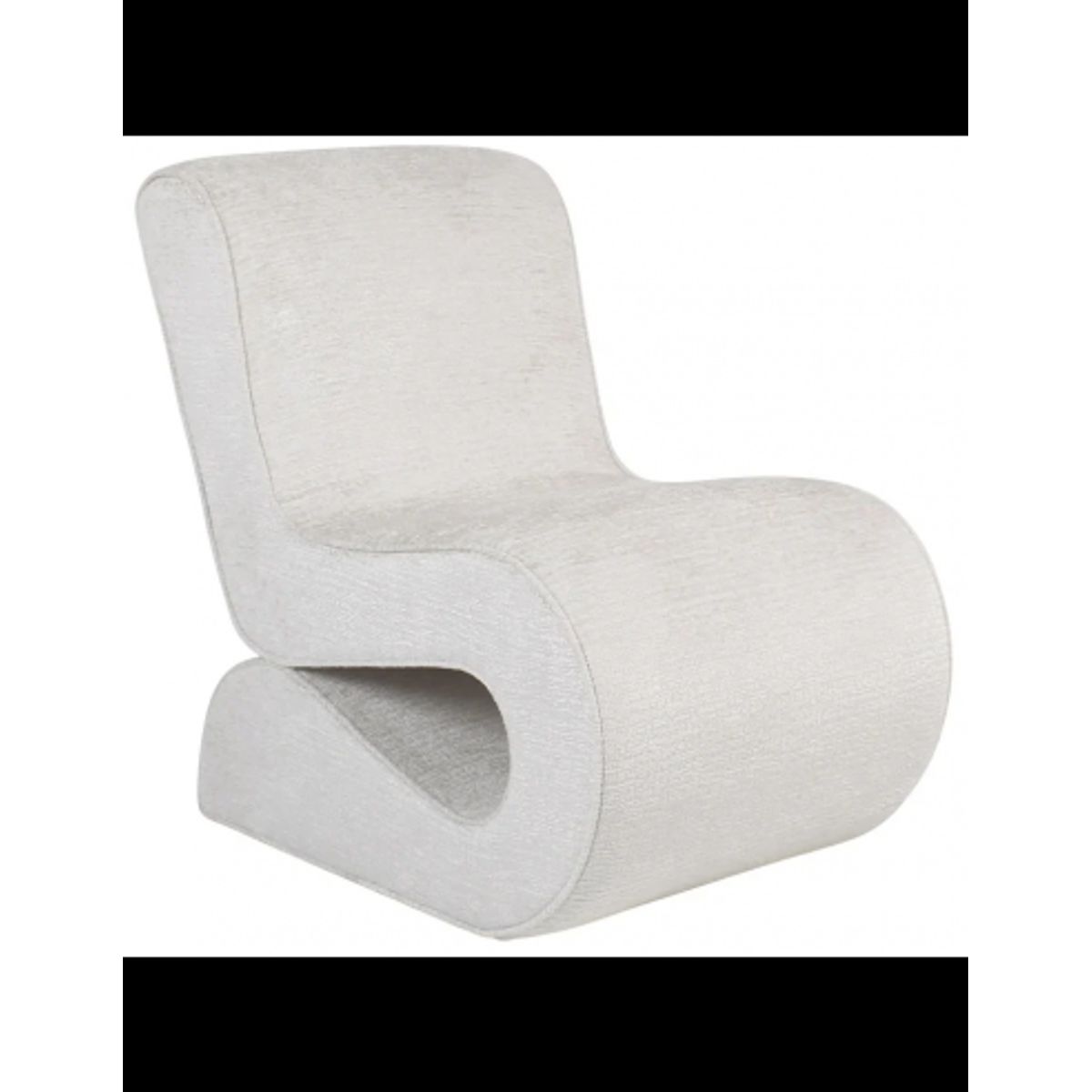 Frankie loungestol i chenille polyester B56,5 cm - Creme