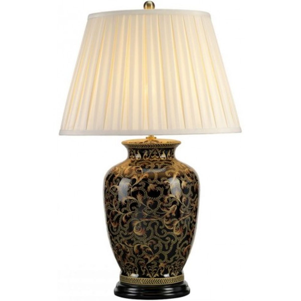 Morris Bordlampe H74 cm 1 x E27 - Sortguld/Creme