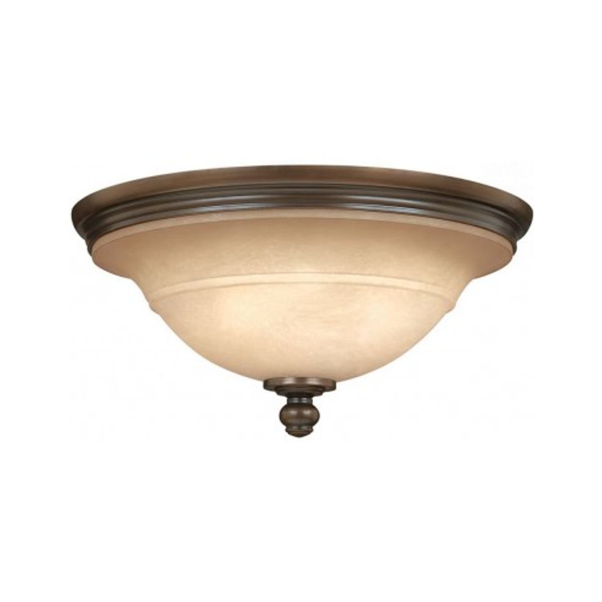 Plymouth Plafond i stål og organza Ø44,5 cm 3 x E27 - Aldret bronze/Mat rav