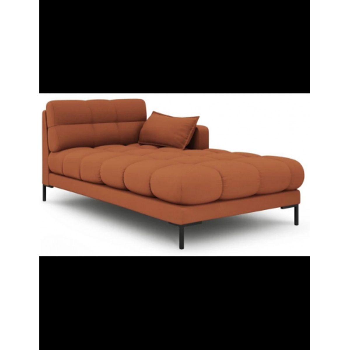 Mamaia højrevendt daybed i polyester B185 cm - Sort/Murstensrød