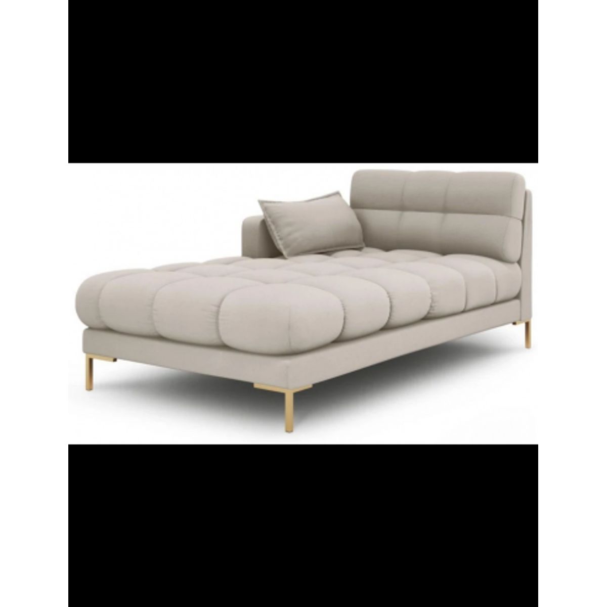 Mamaia venstrevendt daybed i polyester B185 cm - Guld/Beige