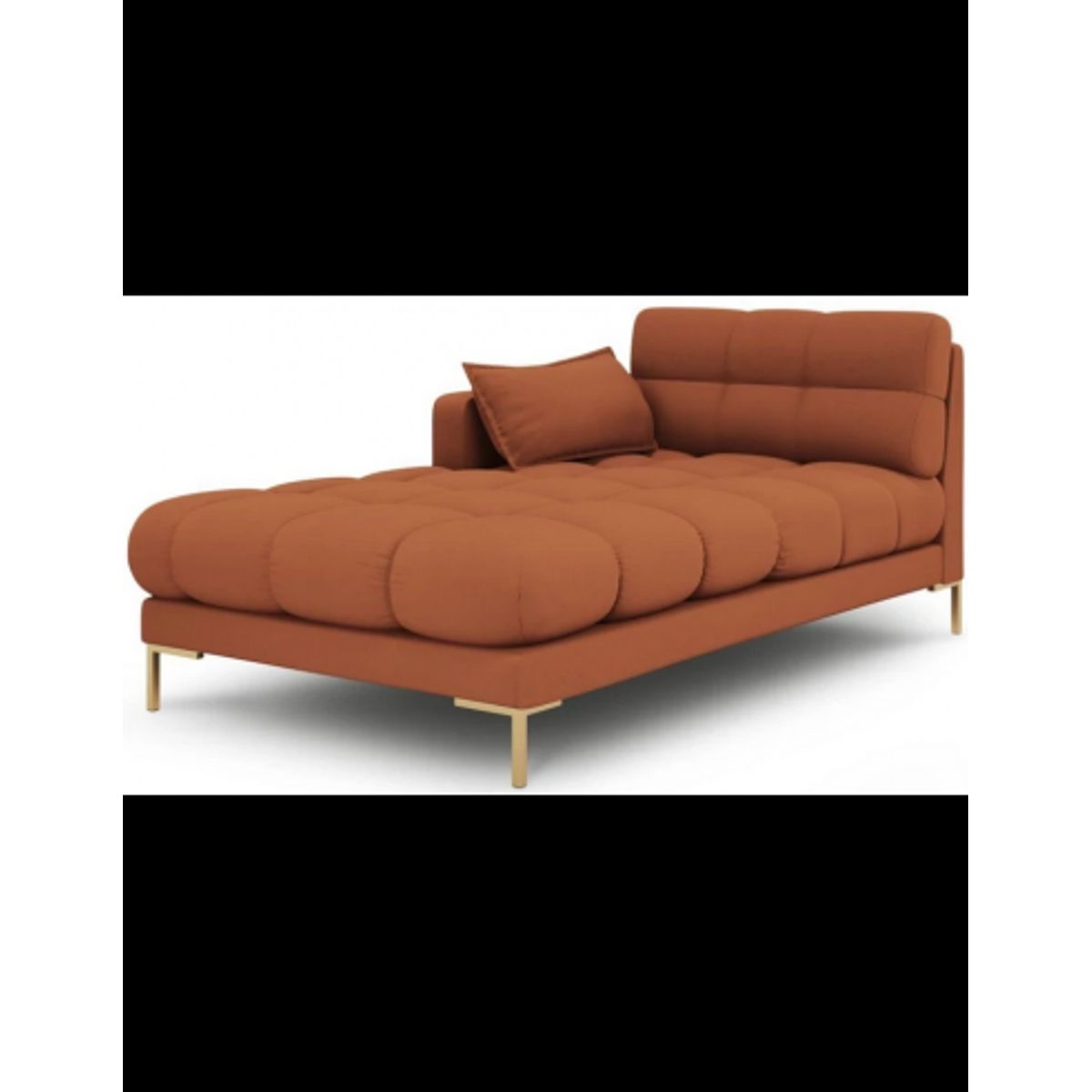 Mamaia venstrevendt daybed i polyester B185 cm - Guld/Murstensrød