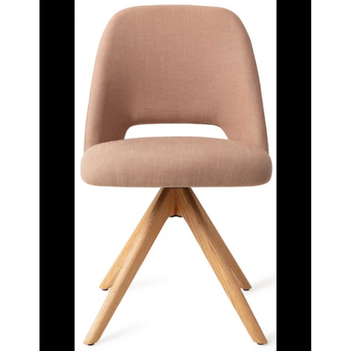 Sasue rotérbar spisebordsstol i tekstil H84,5 cm - Eg/Beige