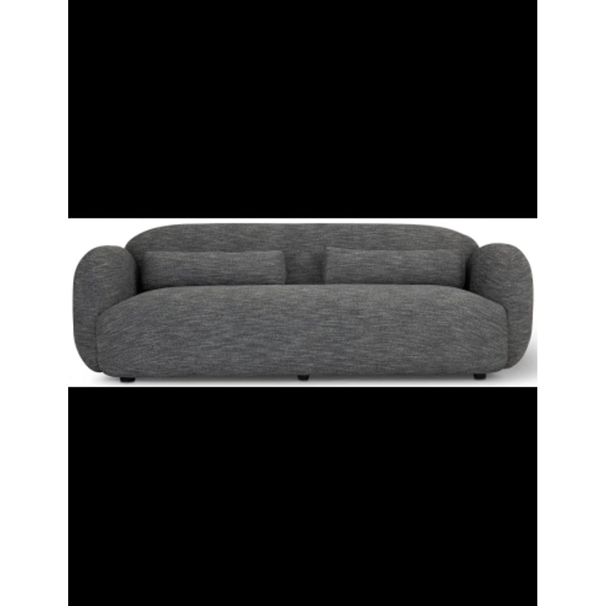 Luusar 3-personers sofa i polyester og træ B233 x 96 cm - Antracit