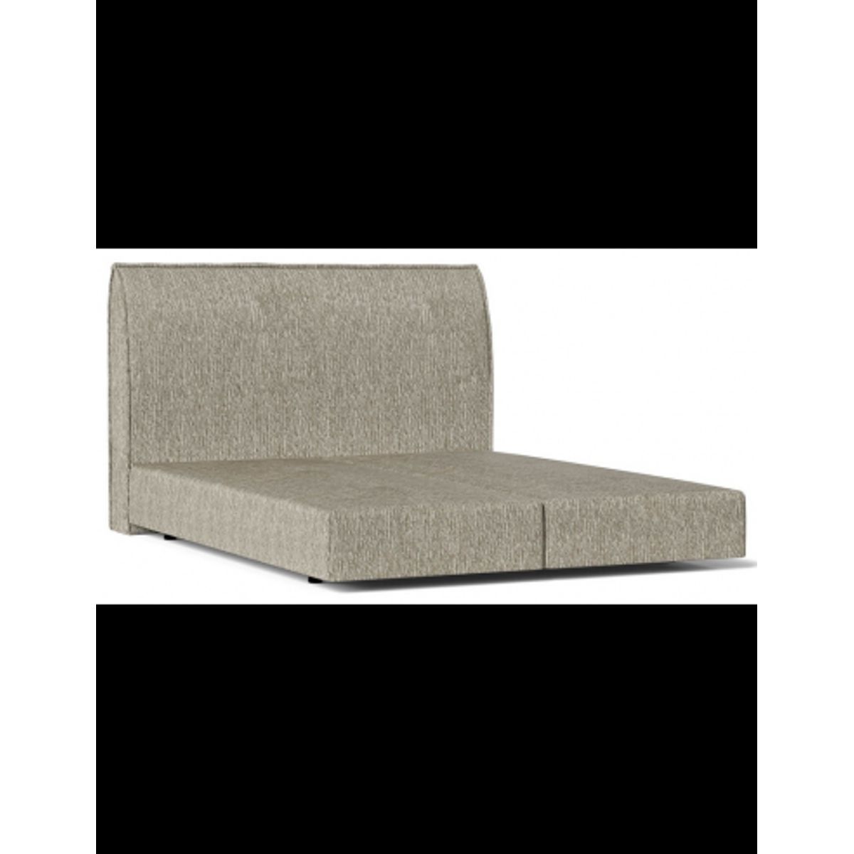 Luppe sengeramme i chenille med sengegavl 120 x 200 cm - Beige