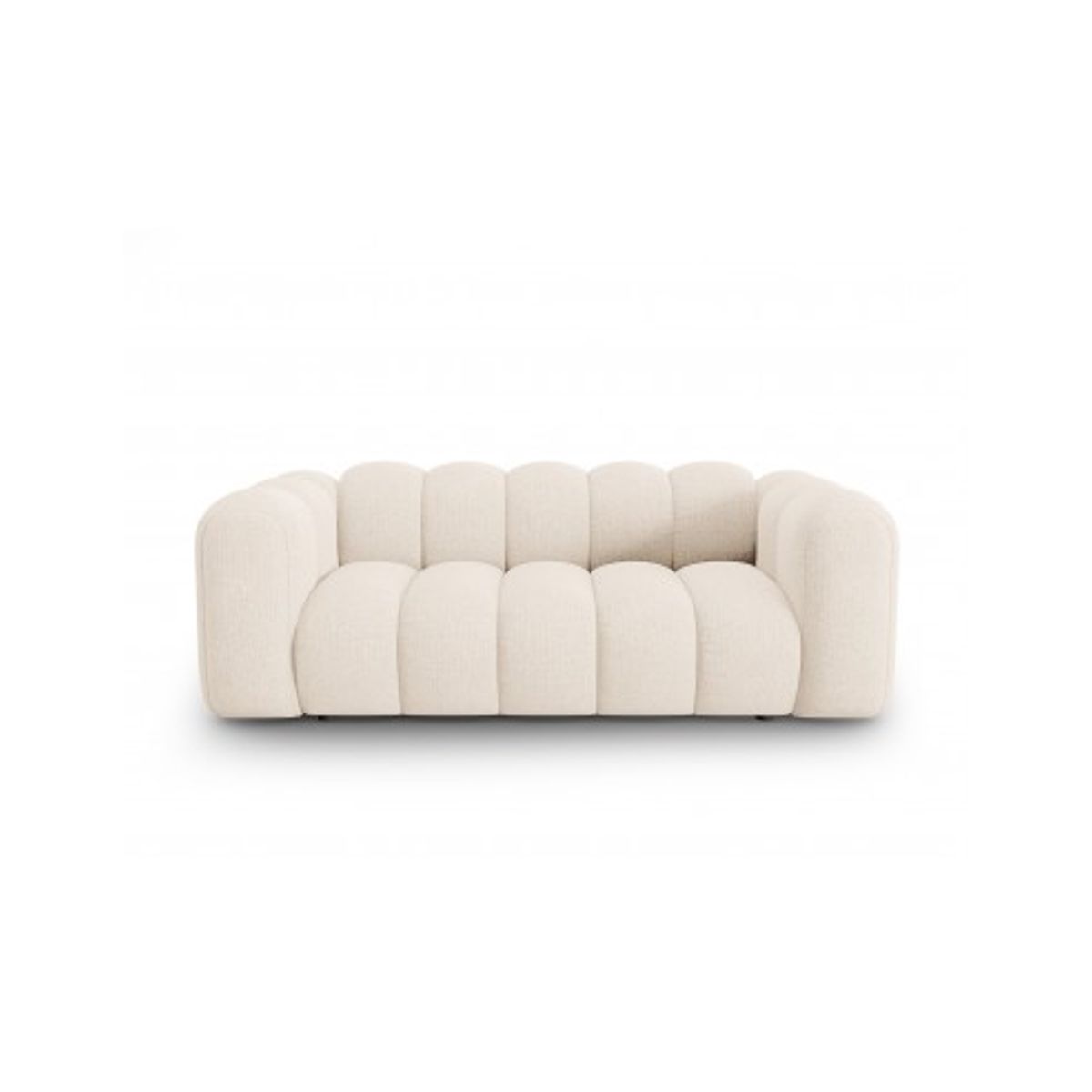 Lupine 2-personers sofa i chenille B198 x D87 cm - Sort/Lys beige