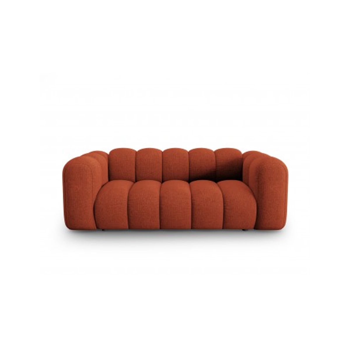 Lupine 2-personers sofa i chenille B198 x D87 cm - Sort/Terracotta