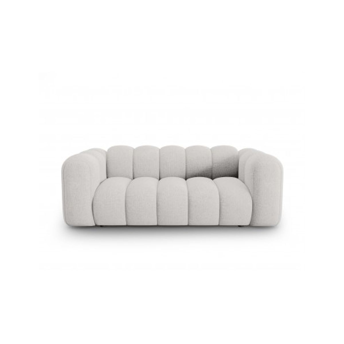 Lupine 2-personers sofa i chenille B198 x D87 cm - Sort/Lysegrå