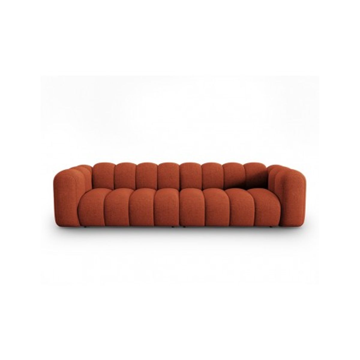 Lupine 4-personers sofa i chenille B288 x D87 cm - Sort/Terracotta