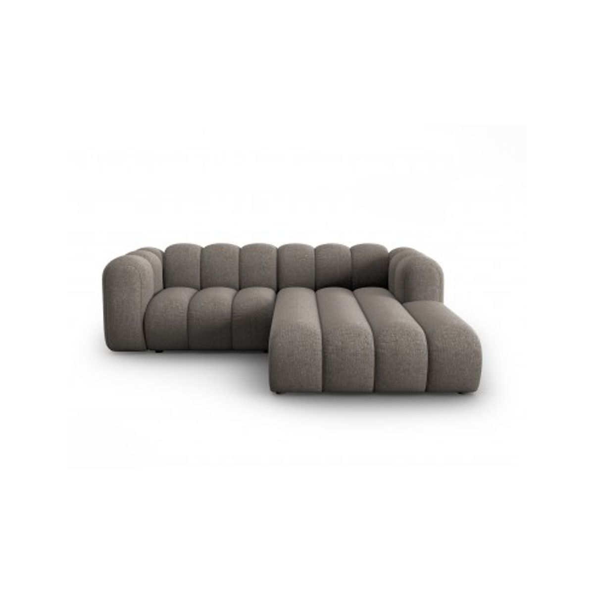 Lupine højrevendt chaiselong sofa i chenille B228 x D175 cm - Sort/Grå