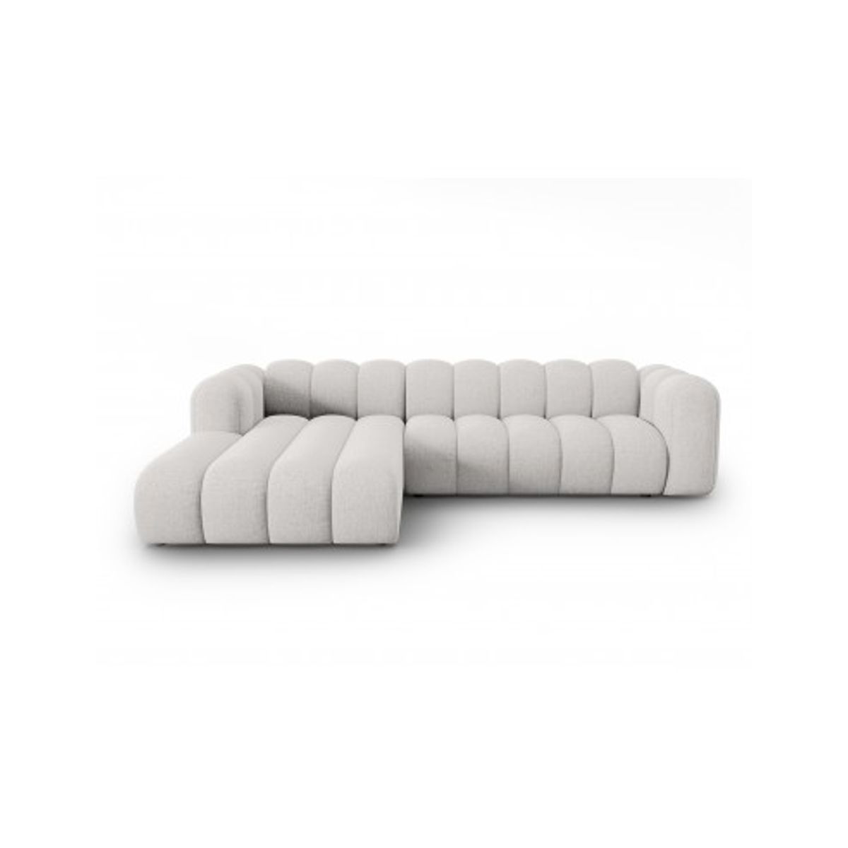 Lupine venstrevendt chaiselong sofa i chenille B288 x D175 cm - Sort/Lysegrå