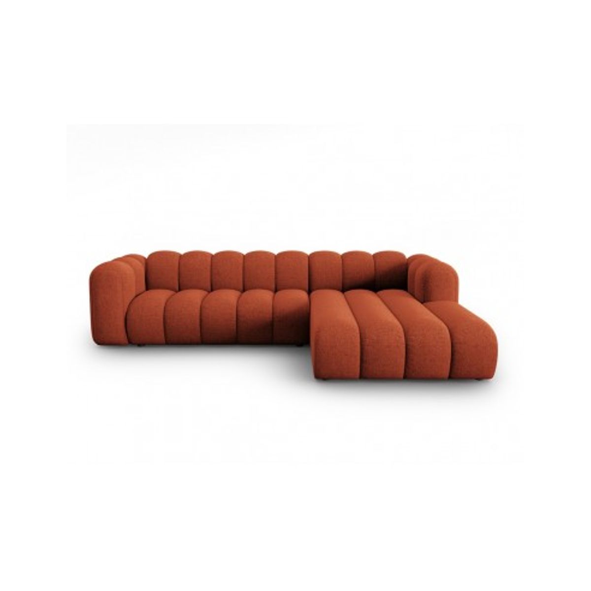 Lupine højrevendt chaiselong sofa i chenille B288 x D175 cm - Sort/Terracotta