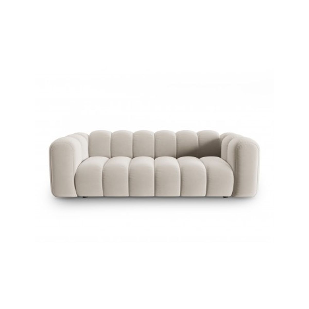 Lupine 3-personers sofa i velour B228 x D87 cm - Sort/Beige