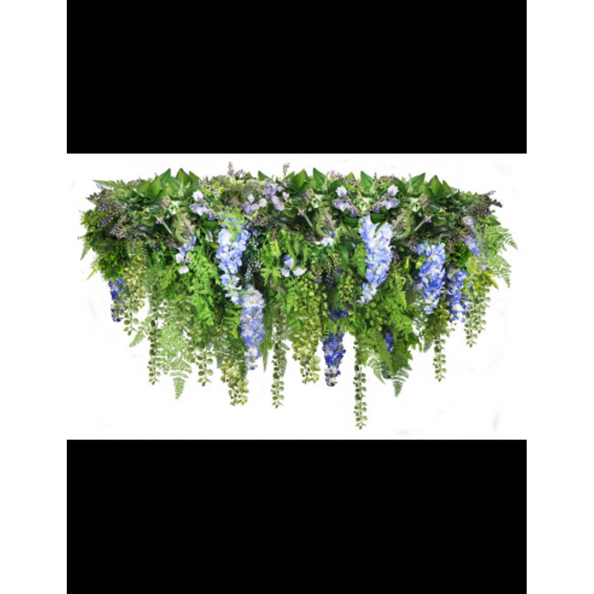 Wisteria svævende have i kunstige planter Ø180 cm - Grøn/Blå