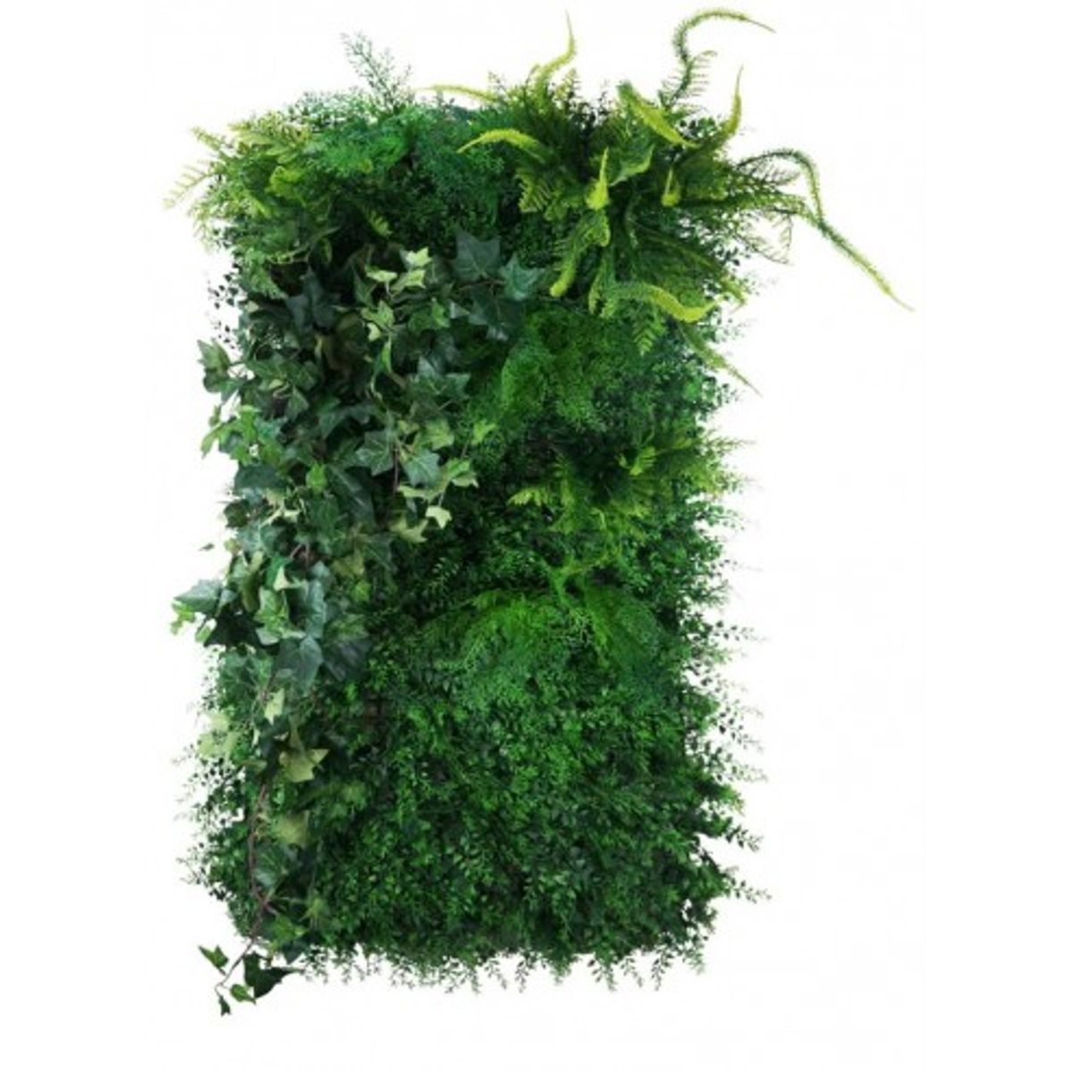 Mossy Dark Plantevæg med kunstige planter 100 x 50 cm