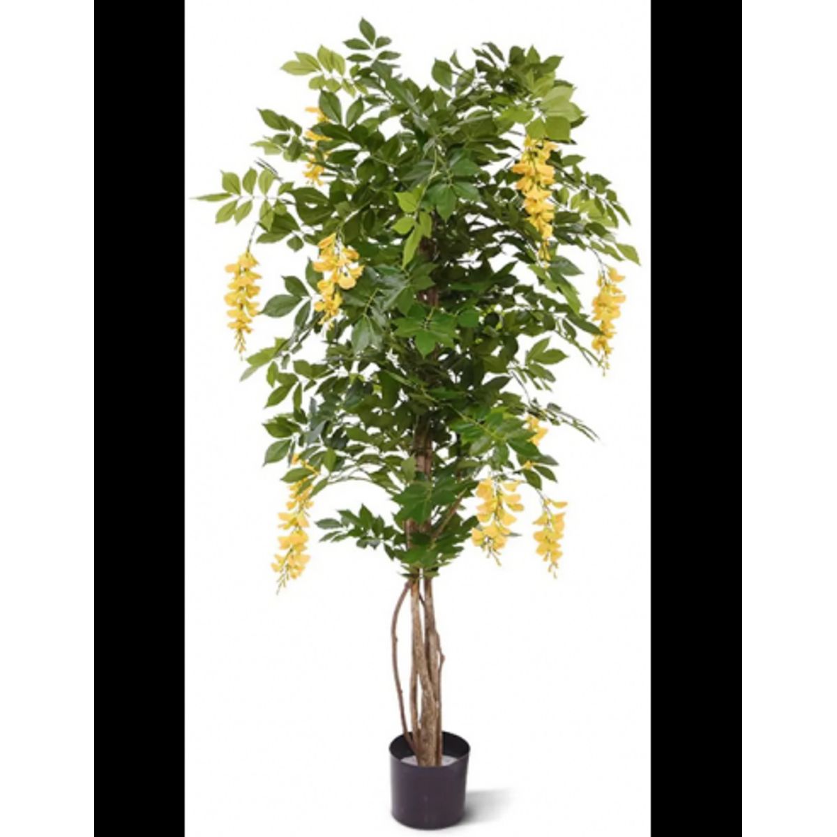 Stor kunstig Wisteria plante H150 cm - Grøn/Gul