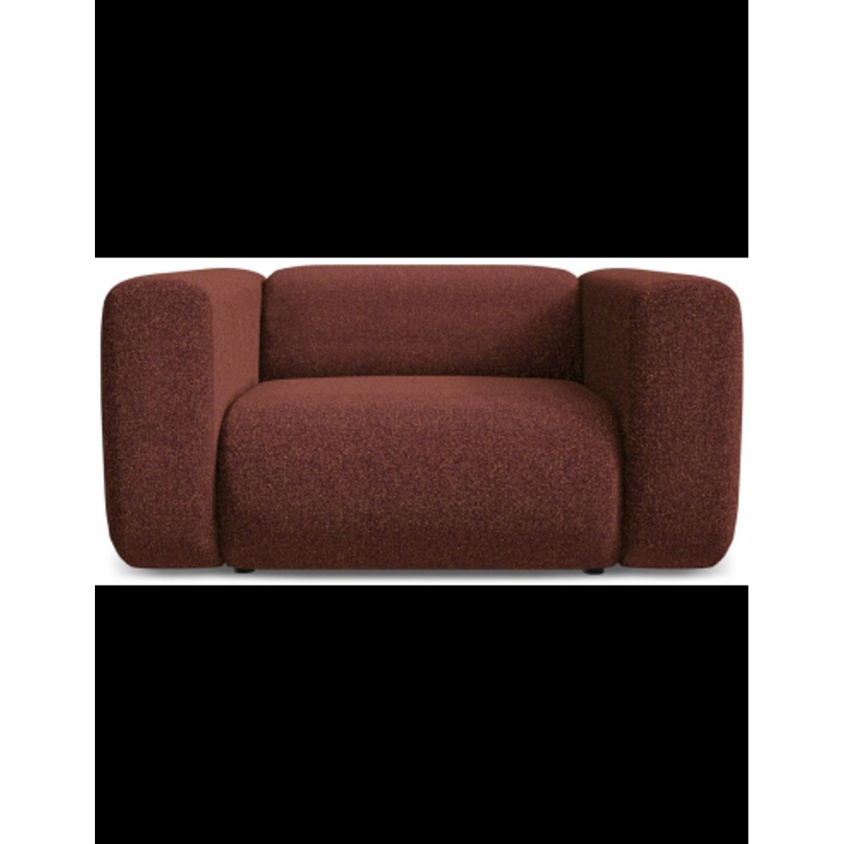 Ekahi lænestol i polyester B137 cm - Meleret bordeaux