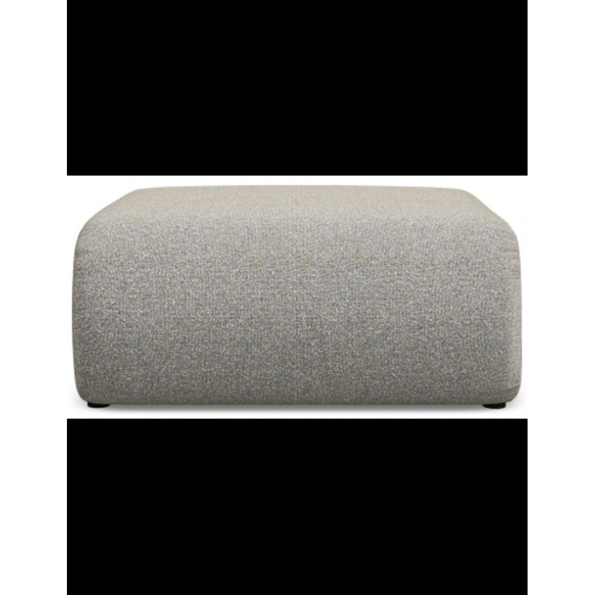 Ekahi puf til sofa eller lænestol i polyester 94 x 89 cm - Meleret mørk beige