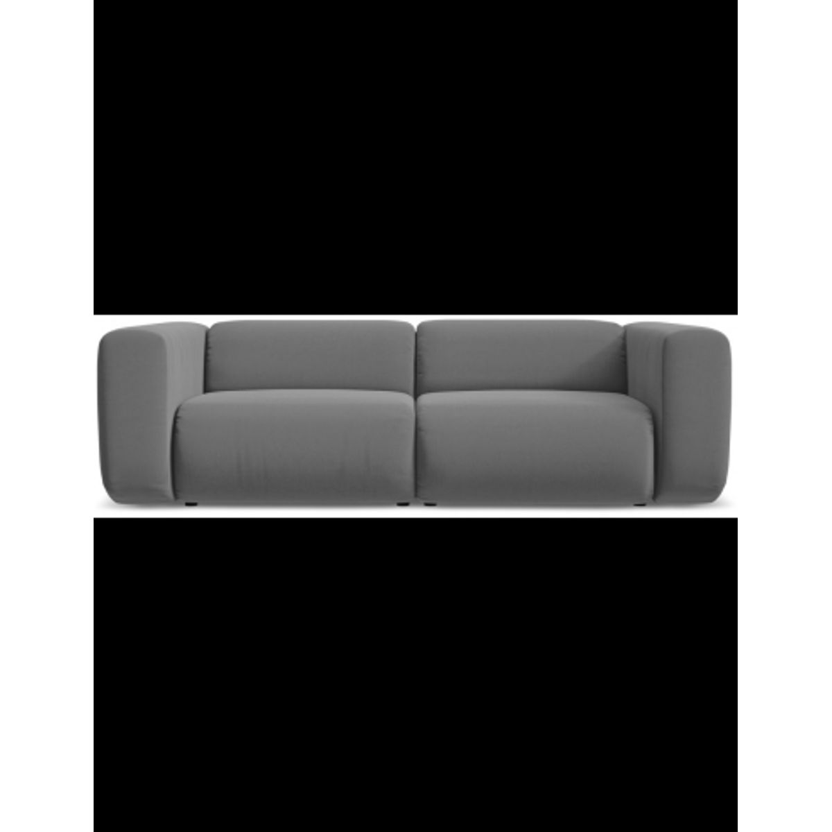 Ekahi 3-personers modulsofa i velour B228 cm - Grå