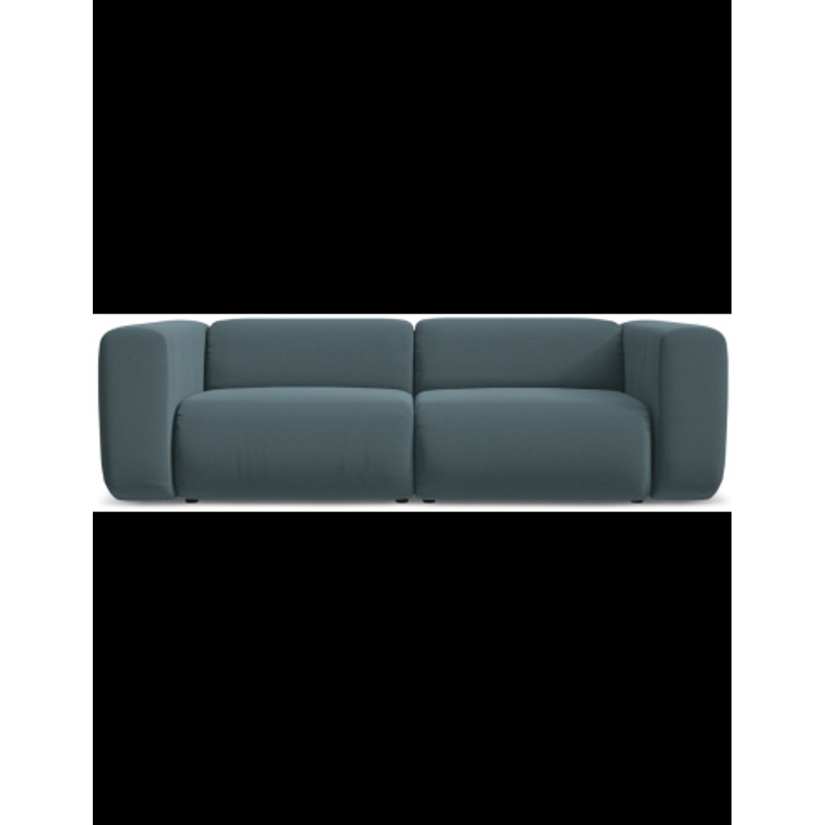 Ekahi 3-personers modulsofa i velour B228 cm - Marine