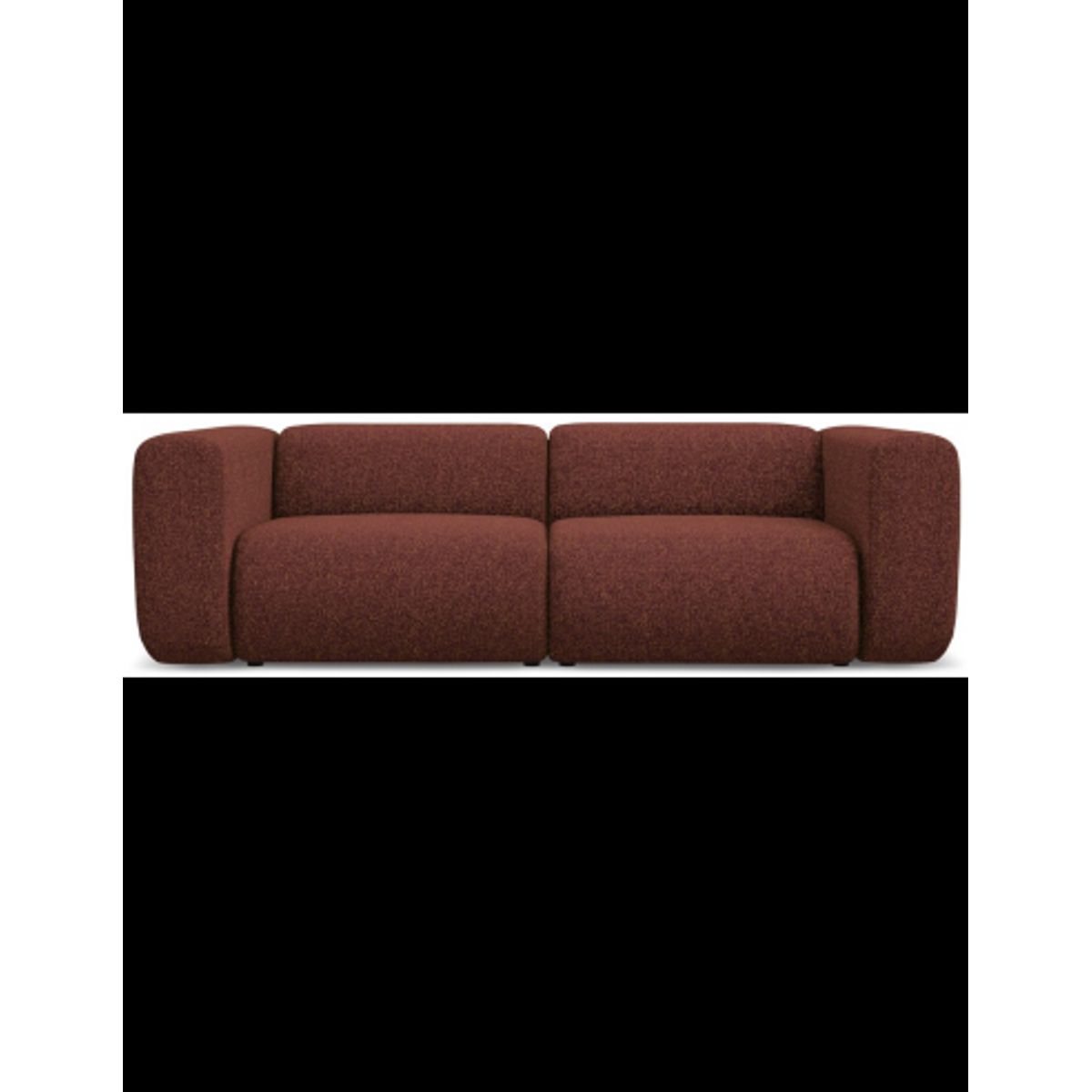 Ekahi 3-personers modulsofa i polyester B228 cm - Meleret bordeaux