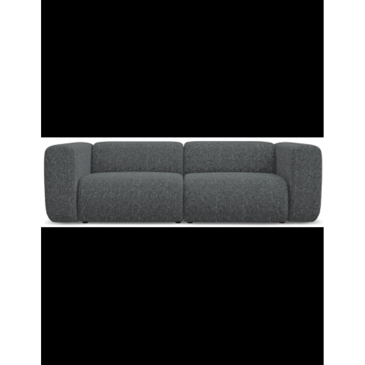 Ekahi 3-personers modulsofa i polyester B228 cm - Meleret grafitgrå